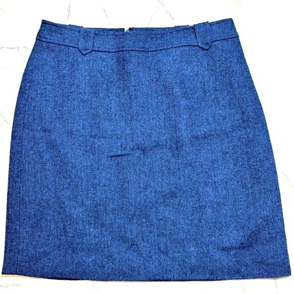 Talbots | Women’s Blue Wool Blend Pencil Skirt - Picture 1 of 14